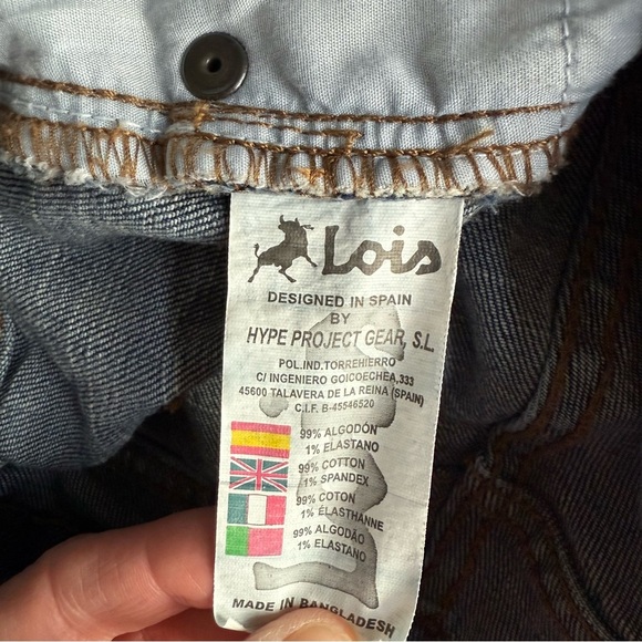 Lois Jeans Barrel Ivana High Rise Dark Wash Straight Leg - Picture 15 of 16